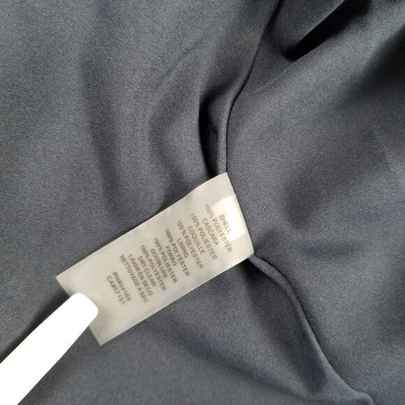 Vince Camuto Red Blue Sheer Overlay 1 Shoulder Sleeveless Tie Waist Dress 10 - Picture 7 of 7